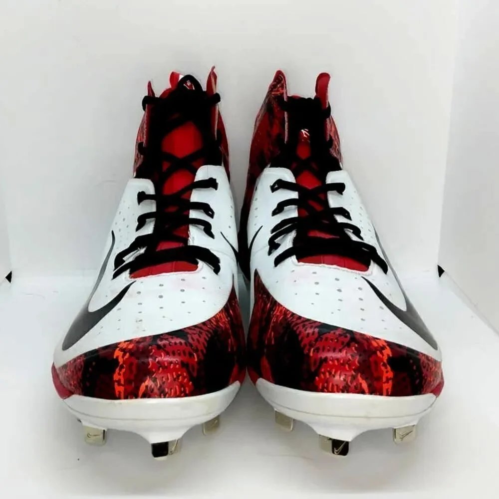 Nike Alpha Huarache Mens NEW Elite Red w/Black & White Baseball Cleats - sz. 16
